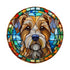 Border Terrier Circular Glass Suncatcher Worktop Saver